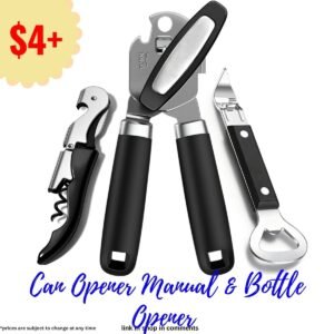 Can Opener Manual & Bottle Opener - 3pcs