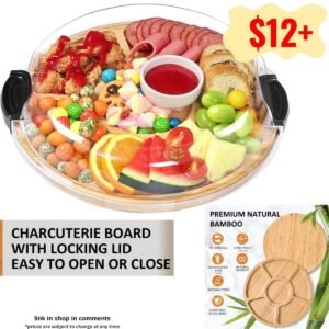 Round Bamboo Charcuterie Board
