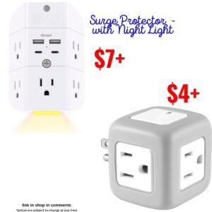 Surge Protector with Night Light ! 3-Outlet Extender