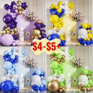 103pcs Blue White Balloon Garland Kit