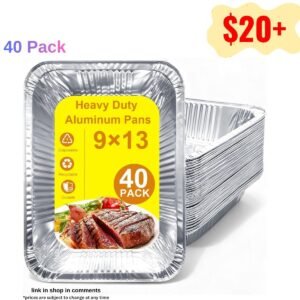 40 Pack Aluminum Foil Pans