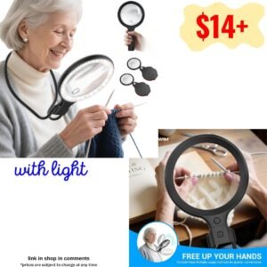 Neck Wear Magnifying Glass with Light