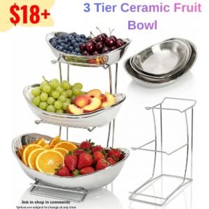 3 Tier Ceramic Fruit Bowl