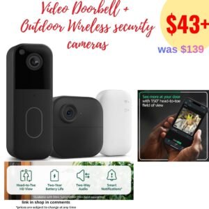 Video Doorbell + OutdoorWireless smart security cameras