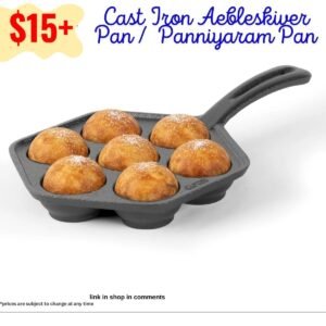 Cast Iron Aebleskiver Pan /  Panniyaram Pan