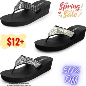 Women's Rhinestone Platform Sandals