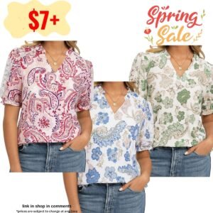 Women Boho Floral Tops