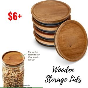 Wooden Storage Lids - 5 Pack