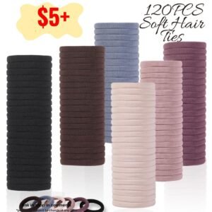 120PCS Soft Hair Ties