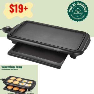 Electric Griddle with Warming Tray