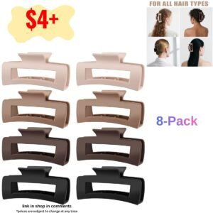 Hair Claw Clips - 8 Pack