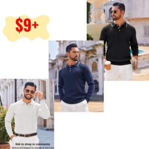 Mens Knit Polo Sweaters