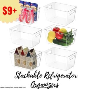 Stackable Refrigerator Organizers - 6 Pack