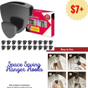 Space Saving Hanger Hooks 20Pcs