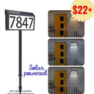 House Number - Solar Powered