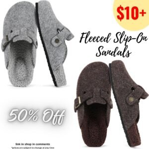 Fleeced Slip-On Sandals