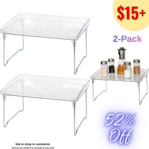 Cabinet Shelf Organizer - 2 Pack