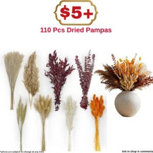 110 Pcs Dried Pampas