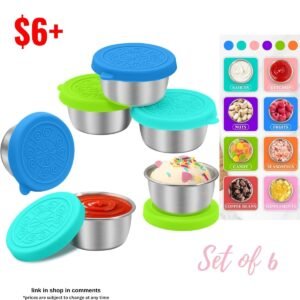 Salad Dressing Container - Set of 6