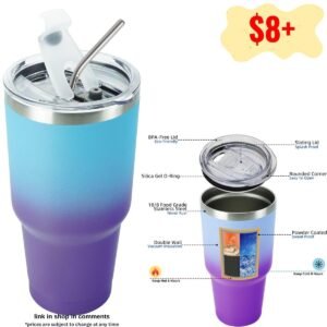 Tumbler With Lid And Straw