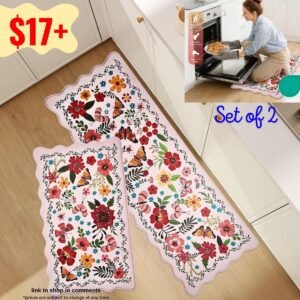 2PCS Waterproof Kitchen Mats