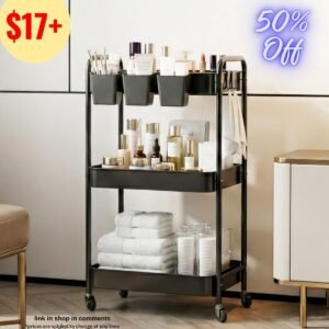 3 Tier Metal Rolling Utility Storage Organizer