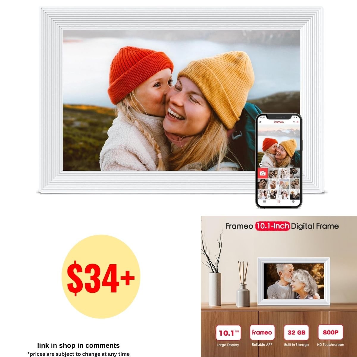 10.1 inch Frameo Digital Frame