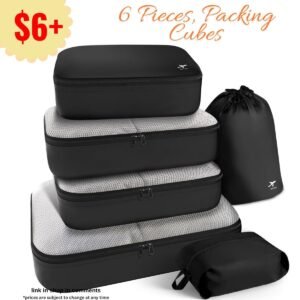 6 Pieces, Light Packing Cubes