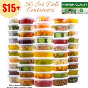 50 Set 8 oz Deli Containers