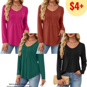 V Neck Tunic Tops