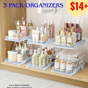3 Pack Bathroom Organizers