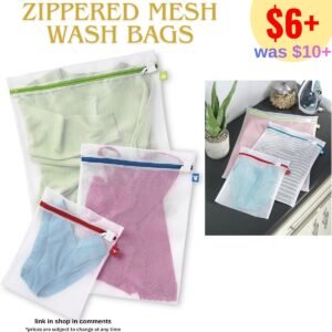Zippered Mesh Wash Bags
