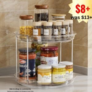 2 Tier Lazy Susan Turntable Organizer