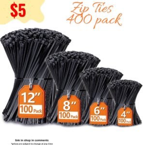 Zip Ties - 400 pack