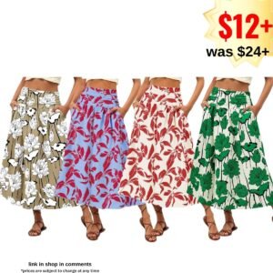 Womens Floral Print Maxi Skirt
