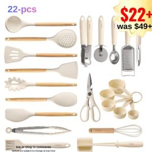 22pcs Silicone Cooking Utensils Set