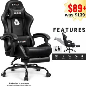 Gaming Chair with Footrest