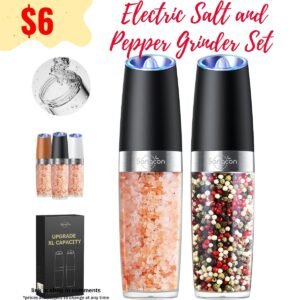 Electric Salt and Pepper Grinder Set