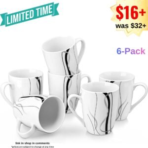 Ceramic Coffee Mugs Set of 6