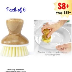 Dish Brush, White (Pack of 6)