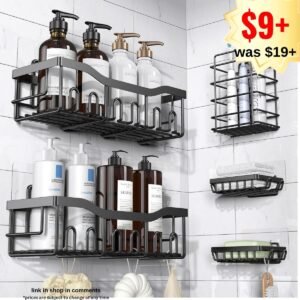 5 Pack Rustproof Stainless Steel Bath Organizers