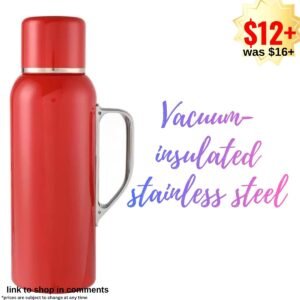 Vacuum-insulated stainless steel travel cup