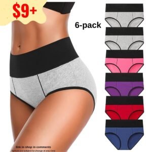 Women Cotton High Waist Panties