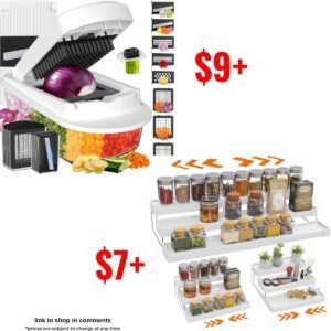 Expandable Spice Rack Organizer |  Vegetable Chopper