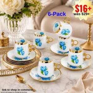 Tea Cups and Saucers Set