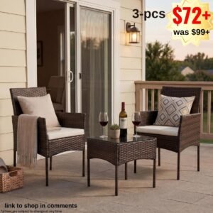 3 Piece Patio Furniture Set