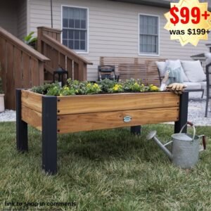 Teak Wood Raised Garden Bed