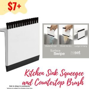 Kitchen Sink Squeegee and Countertop Brush