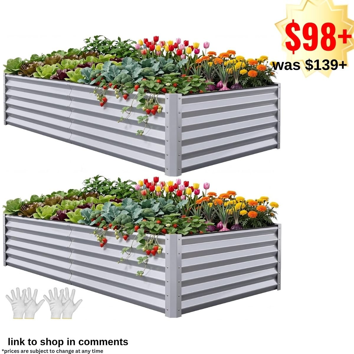 Galvanized Raised Garden Bed
