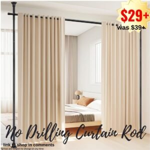 No Drilling Curtain Rod